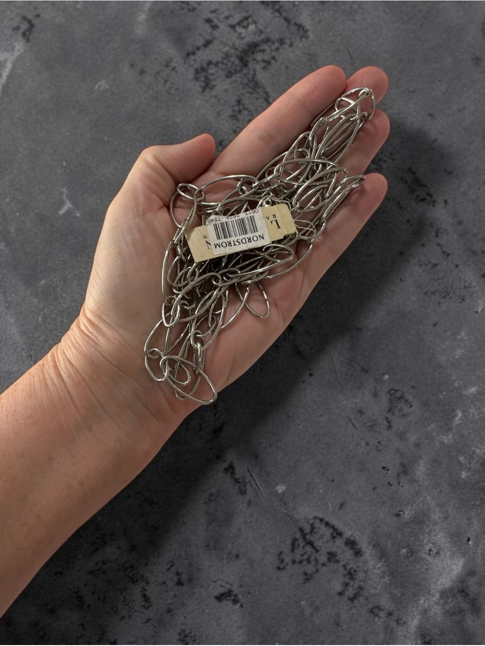 60” Lauren Ralph Lauren Silver-Tone Oval Link Chain Necklace NWT Nordstrom